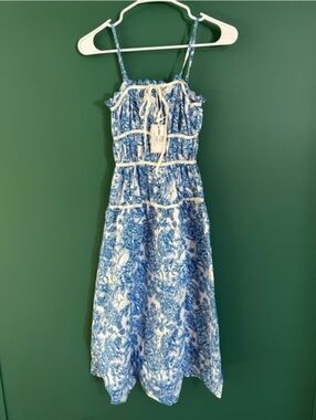 Simply Southern Blue Toile Print Sundress
